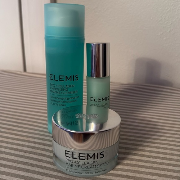 ELEMIS Pro-Collagen Marine Cream SPF30, Cleanser & Tri-Acid Peel Set - Picture 1 of 4